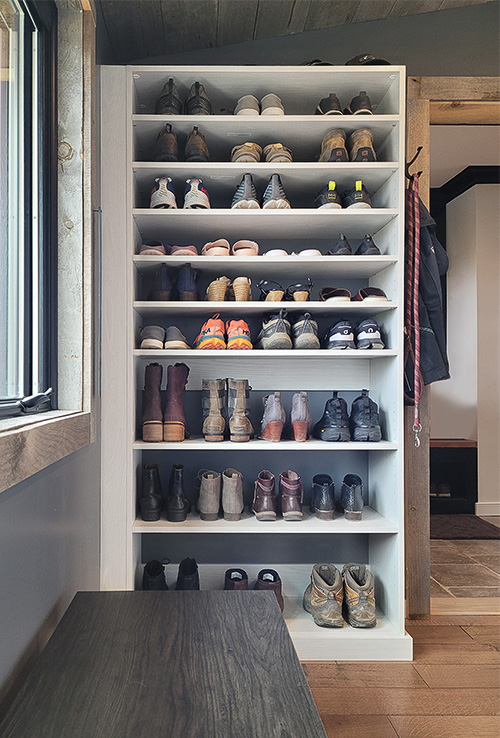 Mudroom Drawer Cabinet with Butcher Block Counter