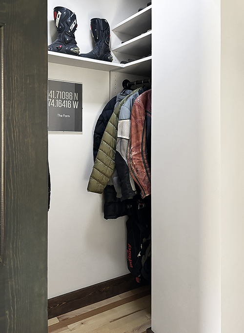 Sport Gear Closet with Boot Shelf and Hanging Storage