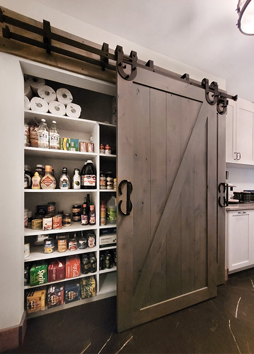 Utility Room Pantry with Barndoor