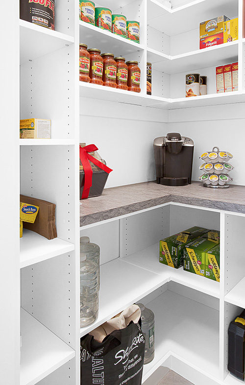 Custom Pantry with Fully Adjustable Shelves