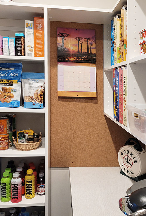 Pantry Corkboard is Convenient and Declutters Your Kitchen