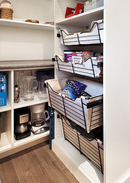 Pantry Baskets with Canvas Liners