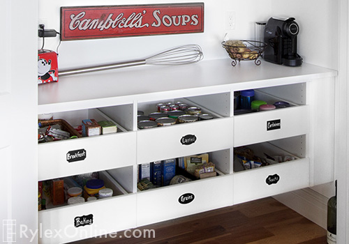 Pantry Drawers with Labels