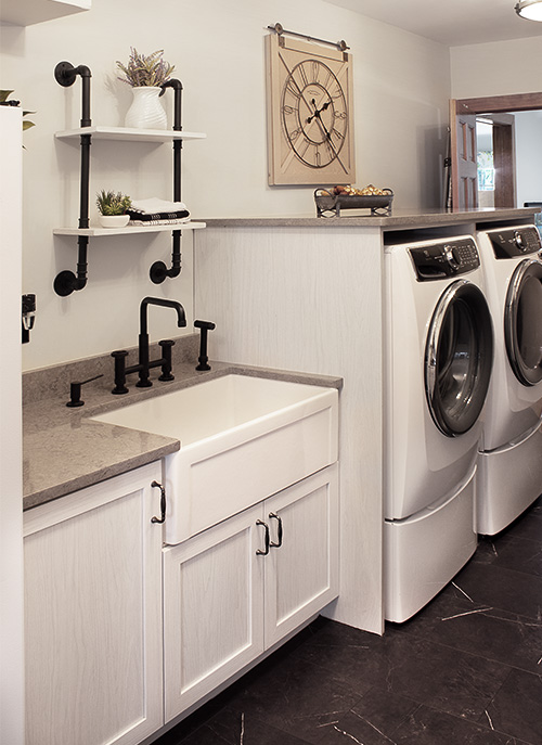 Farmhouse Laundry Room with Spacious Counters