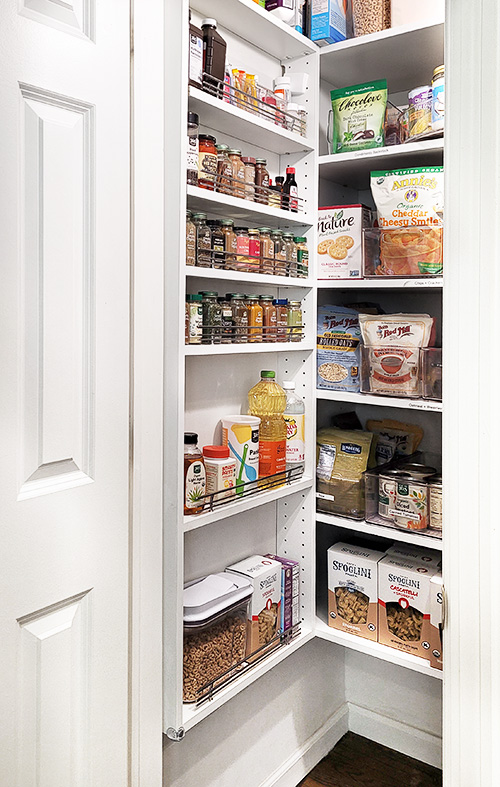 Pantry Built-in Spice Wall Rack Close Up