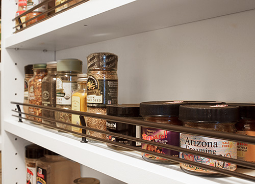 Spice Rack Mounted on Wall with Fence