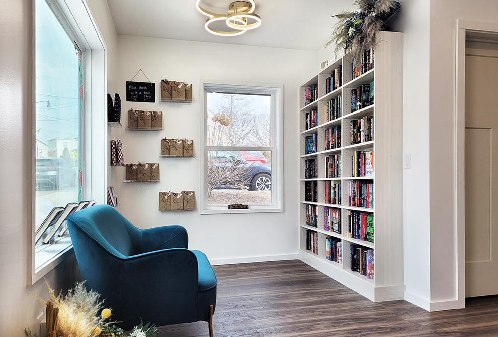 Bookstore Lobby with Custom Bookcase Reading Room