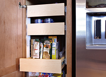 Retrofitting Cabinets with Adjustable Pull-Out Drawers