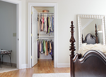 Angled Odd Shaped Master Closet