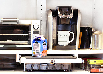 Customized Pantry Storage for Coffee Center