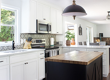 Black and White Kitchen Upgrade Renovation