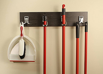 Häfele Broom Holder with Rubber Rollers