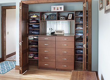 Closet with Built-In Dresser