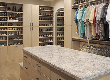 Sophisticated Master Closet with Island