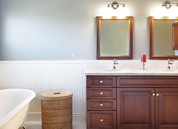 Master Bathroom Vanity with Matching Mirrors