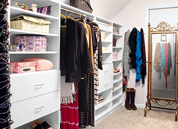 Closet Built Into a Sloped Ceiling