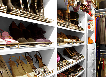 Angled Shoe Shelves