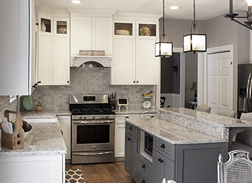 Classic White Kitchen with Island