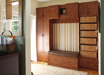 Entryway Storage Cabinets with Seat Bench