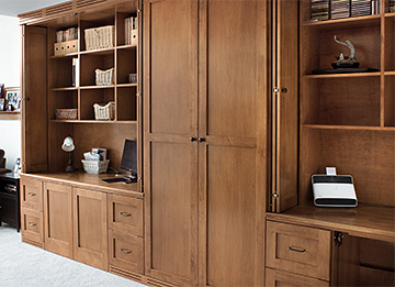 Dual Home Offices with Storage Cabinet