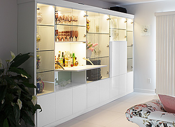 High Gloss White Entertainment Center