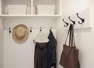 Backdoor Mudroom Shelves