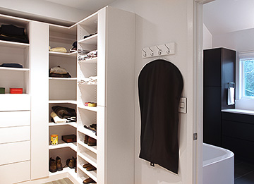 European White Cabinetry with Push to Open Hardware