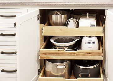 Drawer Stack of Kitchen Pull Out Drawers