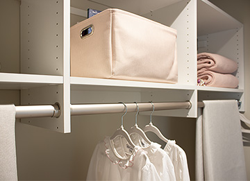 White Guest Room Closet