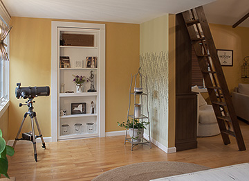 Bookcase Door Hides Coat Closet