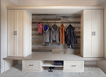 Organized Mudroom and Entryway