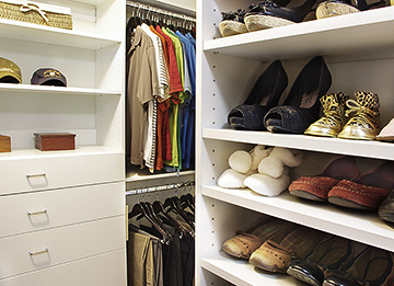 Master Bedroom Closet with Double Hanging Storage