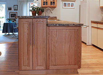 Spacious Kitchen Island with Extra Cabinets