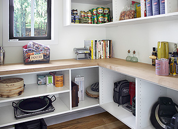 Pantry with Butcher Block Counter