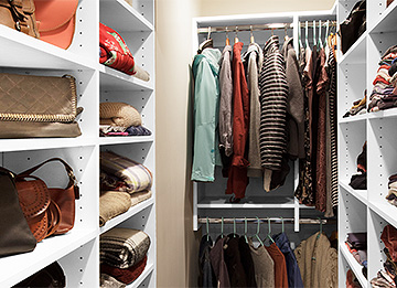 Maximize Narrow Closet with High Ceilings