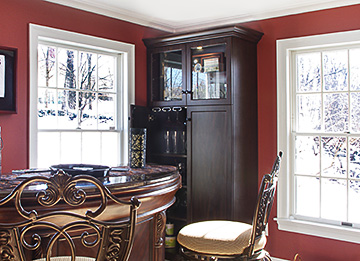 Wine Liquor Cabinet with Locking Doors