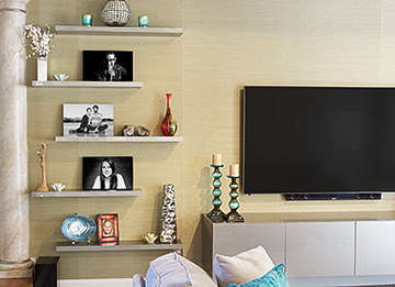 Entertainment Cabinet with Floating Shelves