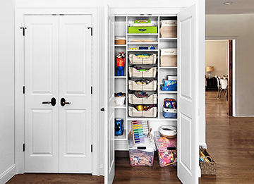 Kids Playroom Closet Organization