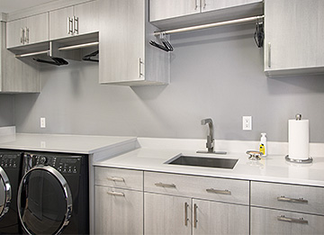 Laundry Room with Multi-Level Counters