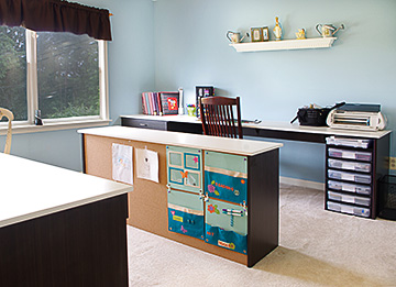 Scrapbook Craft Room Cabinets and Storage