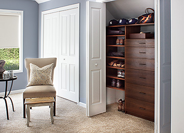 Men's Reach-In Closet with Watch Drawers