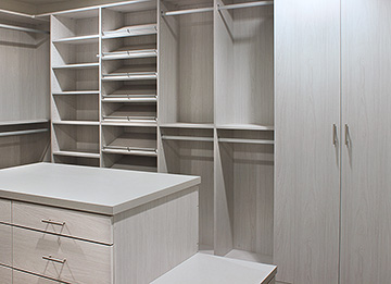 Master Closet with Island and Bench