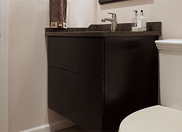 Wall Mounted Vanity with Floating Shelves