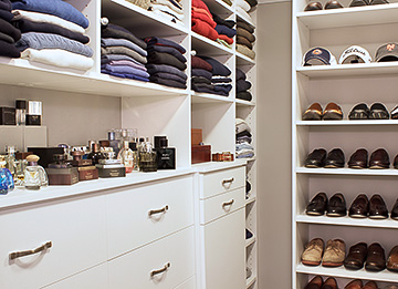 Men's Closet with Watch Drawer, Tie Rack and Shoe Storage