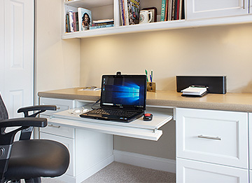 Home Office with Built-in Desk