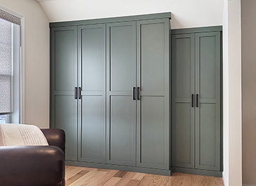 Custom Built-In Wardrobe for Sloped Ceiling