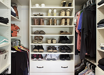 Basic Master Closet with Sliding Baskets