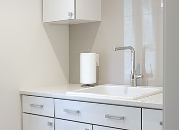 Wash and Dry Laundry Room with Tilt Down Sponge Drawer