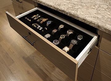 Watch Drawers for Custom Closets