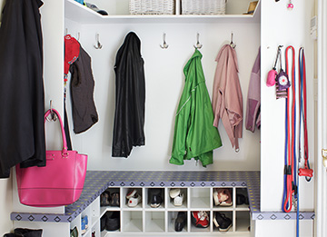 Mudroom for Sportswear with Fun Laminate